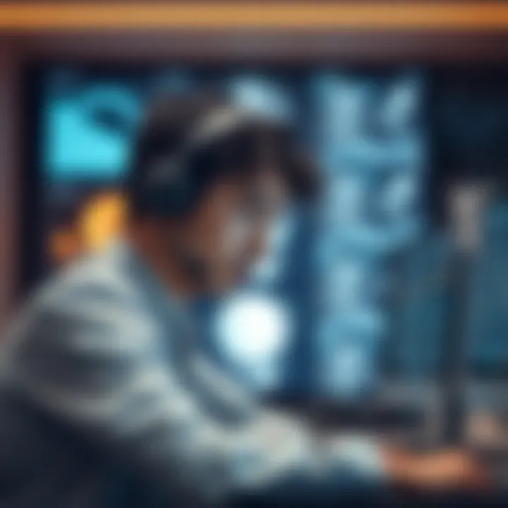 User contemplating account management