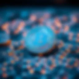 Innovative blockchain technology representation