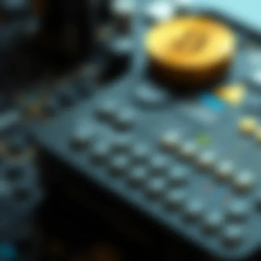 Conceptual diagram showing the workings of a mining calculator