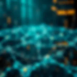 Visual representation of a blockchain network showcasing decentralization