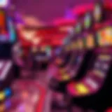 A captivating display of progressive slot machines in a vibrant casino setting