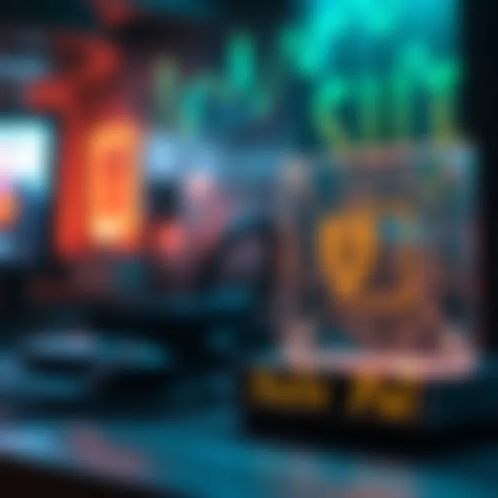 Illustration of smart contract technology