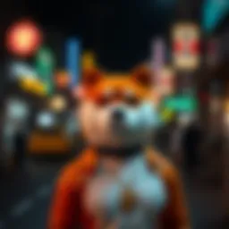 Conceptual illustration of Saitama Inu cryptocurrency