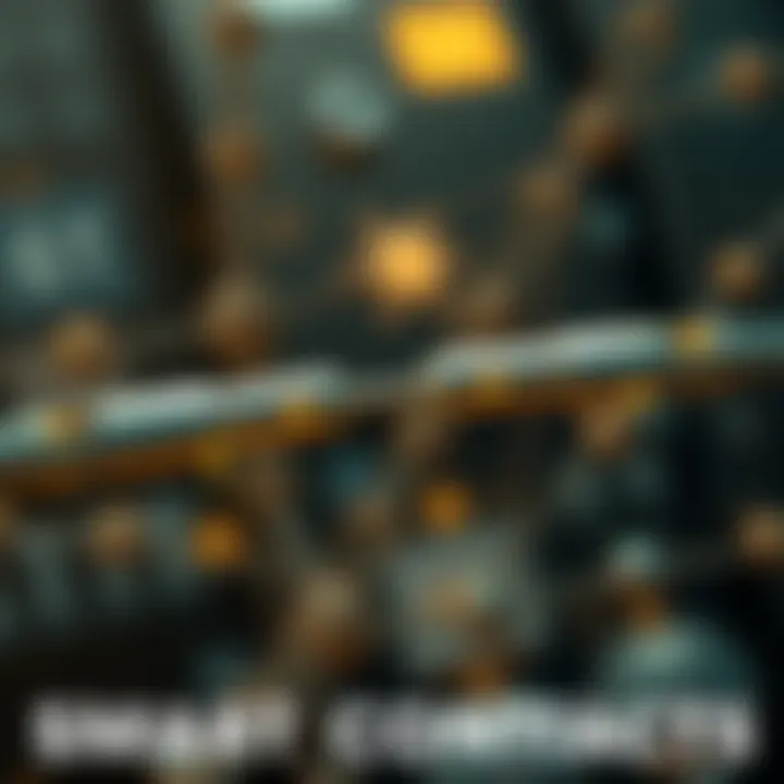 Visual representation of smart contracts interacting with Chainlink