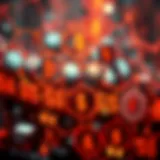 Abstract representation of cryptocurrency value fluctuations