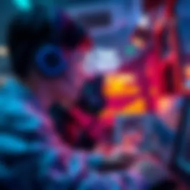 Cryptocurrency gaming environment showcasing digital interaction