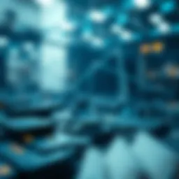 Illustration of blockchain technology supporting digital asset security