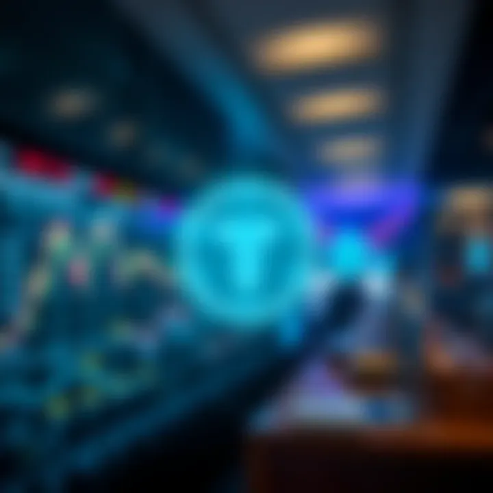 Illustration of Tether USDT transaction flow within crypto exchanges