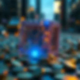 A conceptual illustration of The Block's impact on the cryptocurrency market