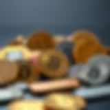 Visual representation of diverse cryptocurrency tokens