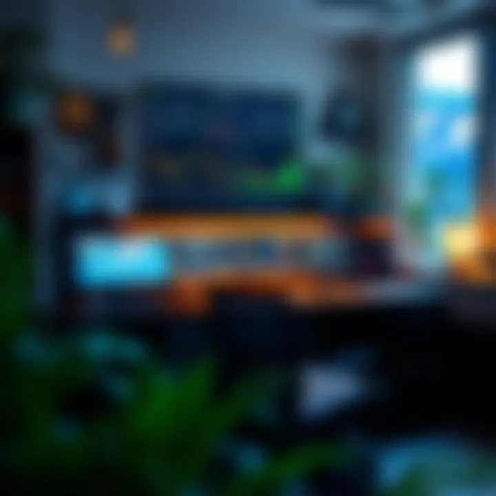 A serene workspace dedicated to trading activities