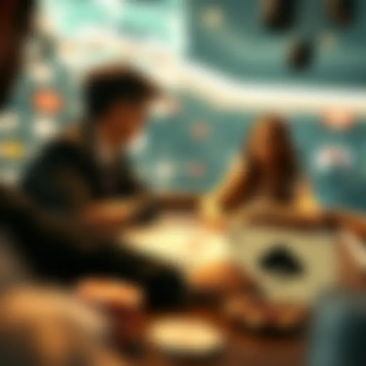 A conceptual illustration of user interactions in blockchain-based poker