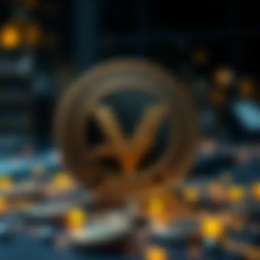 Visualization of Valkari Coin's blockchain technology and features.