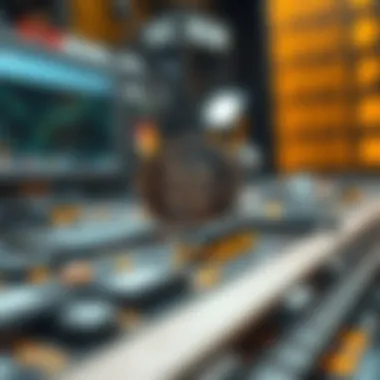 Visual representation of the technological features of Xcore Coin.